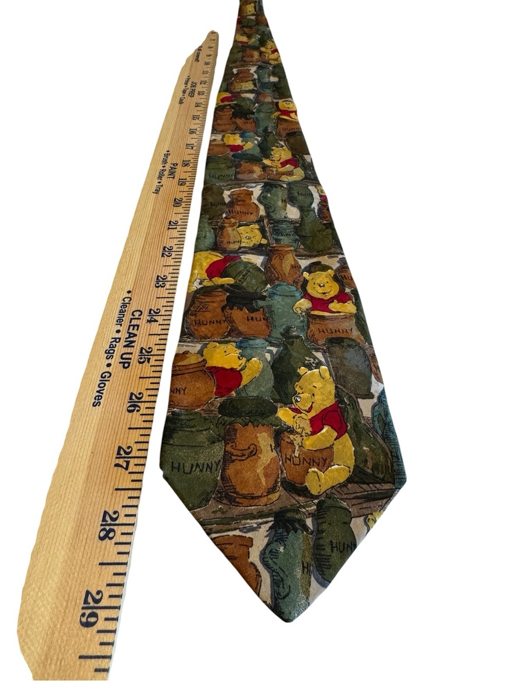 Disney Store Winnie the Pooh Silk Tie Vintage Italy 100% Silk Character Tie - Picture 5 of 7